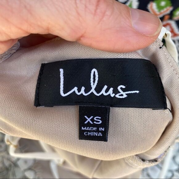 Lulu’s Delicate Darling Beige and Ivory Lace Bodycon Dress size XS - Picture 11 of 15